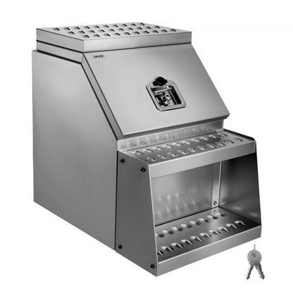 Verktygslåda för lastbilar, 457 x 695 x 645 mm Kraftig verktygslåda i aluminium, sidomonterad, vattentät sidoförvaring, sadellåda med T-handtagslås och nycklar för lastbilar, släpvagnar med plattbädd |  EU