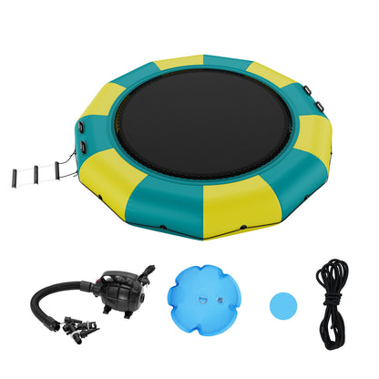 13ft Aufblasbare Wasser Trampolin Schwimmen Plattform Türsteher für Pool See Spielzeug