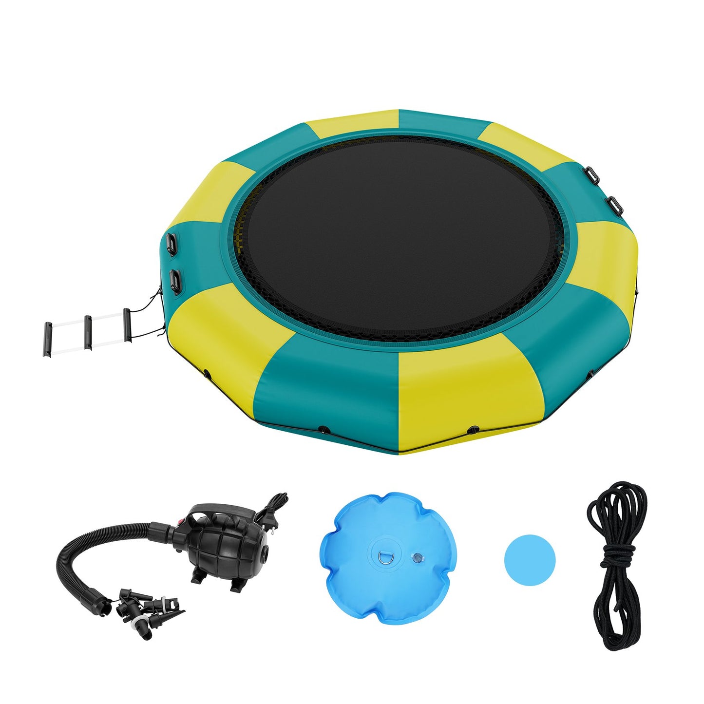 13ft Aufblasbare Wasser Trampolin Schwimmen Plattform Türsteher für Pool See Spielzeug