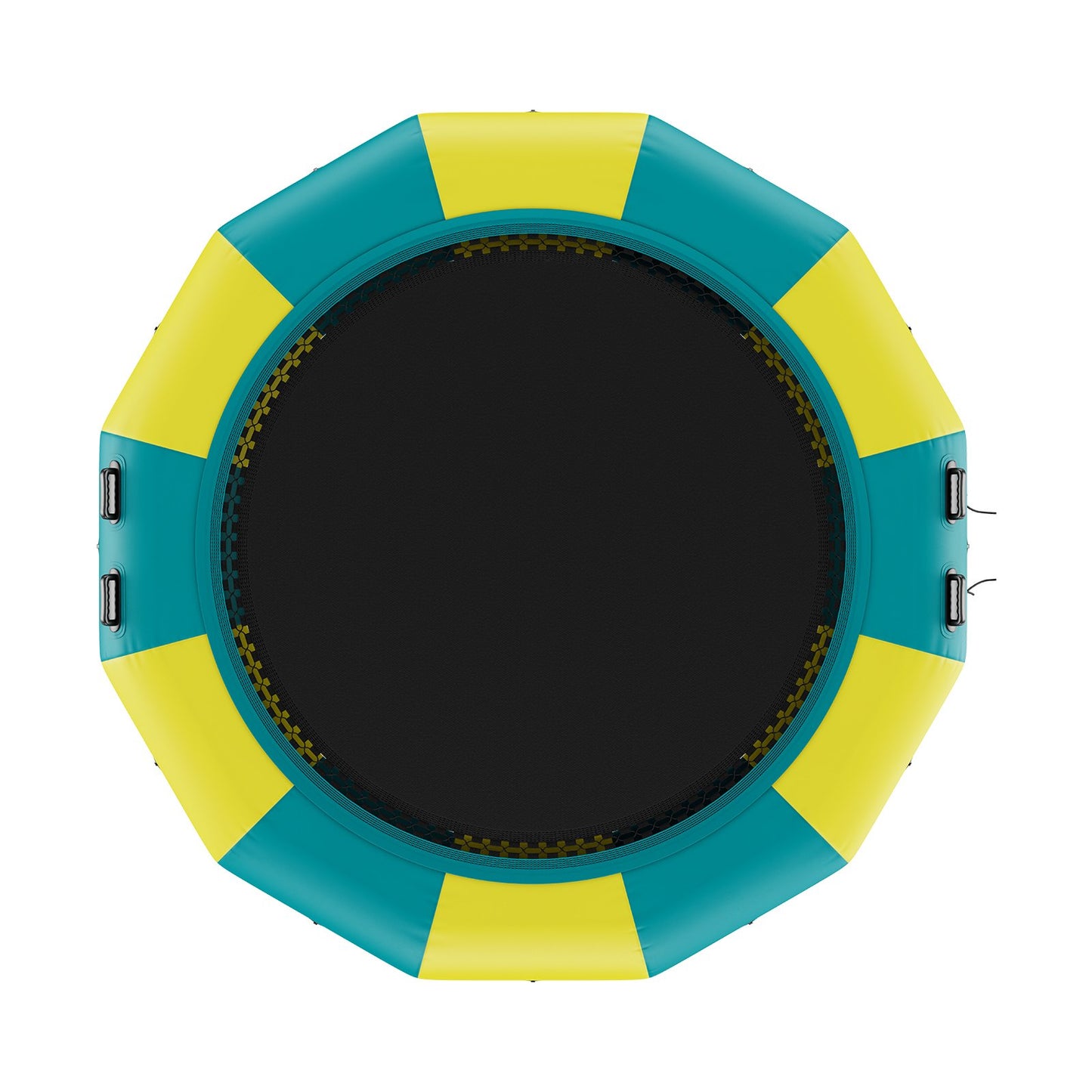 13ft Aufblasbare Wasser Trampolin Schwimmen Plattform Türsteher für Pool See Spielzeug