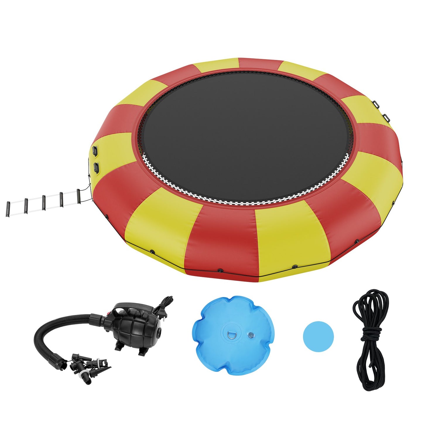 17 Feet Inflatable Water Trampoline Swimming Platform Bouncer for Pool Lake Toy