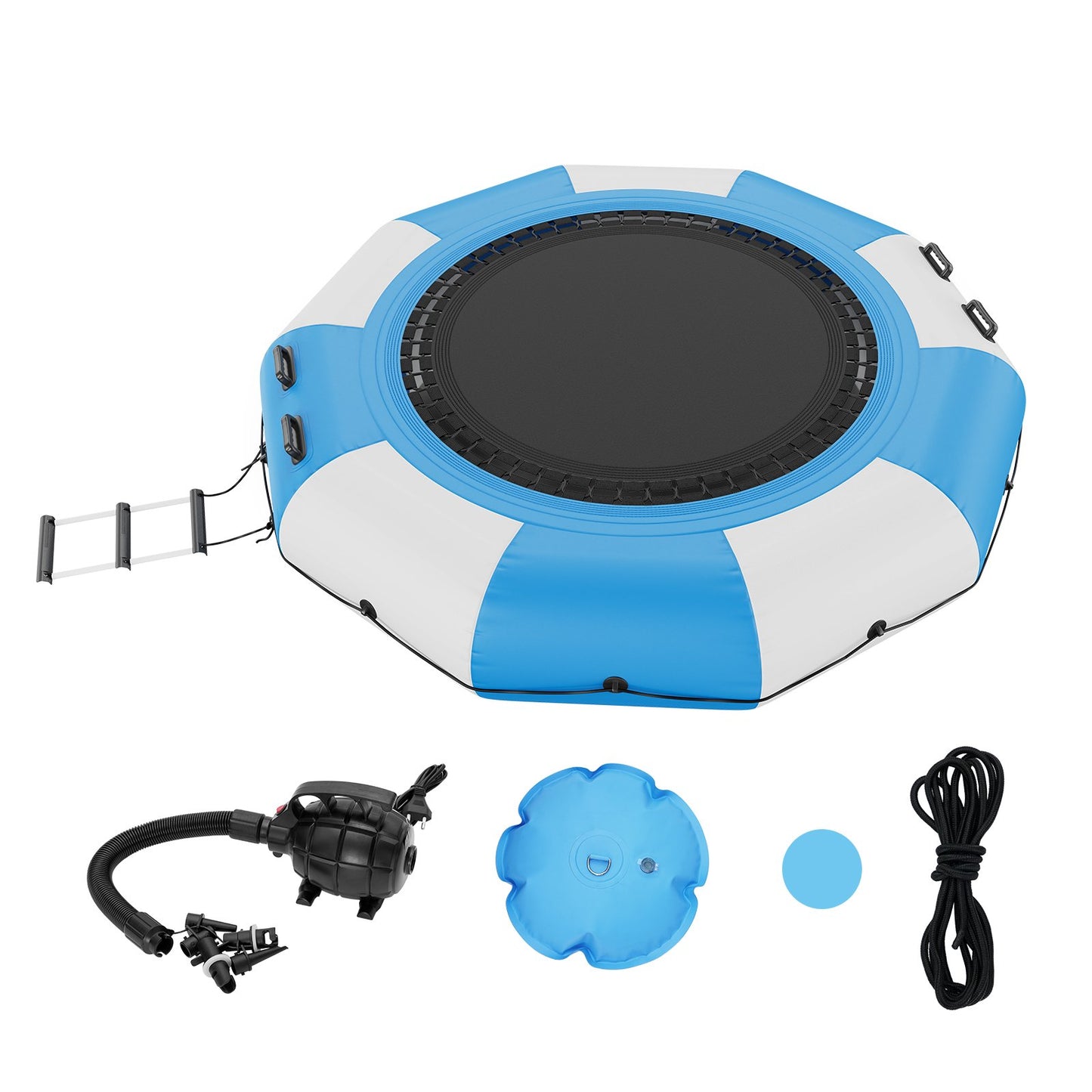 10ft Aufblasbare Wasser Trampolin Schwimmen Plattform Türsteher für Pool See Spielzeug