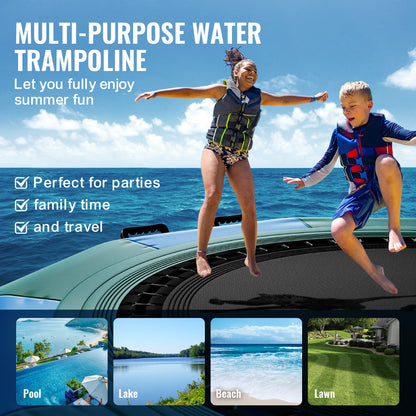 10ft Aufblasbare Wasser Trampolin Schwimmen Plattform Türsteher für Pool See Spielzeug