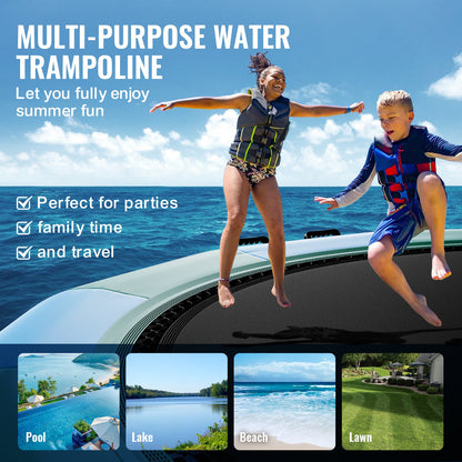 15ft Aufblasbare Wasser Trampolin Schwimmen Plattform Türsteher für Pool See Spielzeug