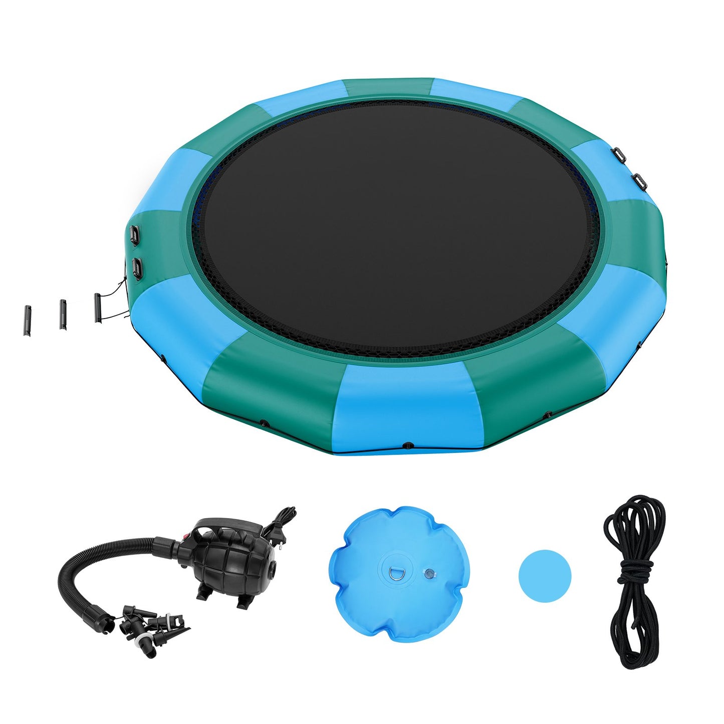 15ft Aufblasbare Wasser Trampolin Schwimmen Plattform Türsteher für Pool See Spielzeug