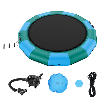 15ft Aufblasbare Wasser Trampolin Schwimmen Plattform Türsteher für Pool See Spielzeug