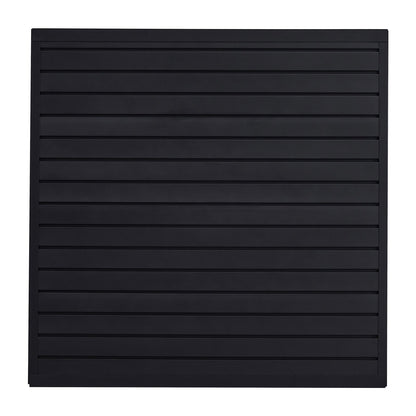 4 x 4 Fuß Lamellenwandpaneel PVC Schwarz Garage Lamellenwand mit modularem Design