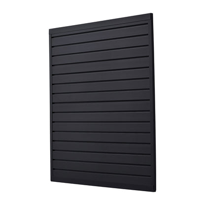 4 x 4 Fuß Lamellenwandpaneel PVC Schwarz Garage Lamellenwand mit modularem Design