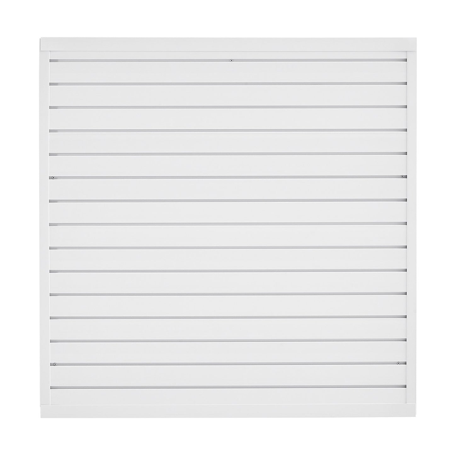 4 x 4 ft Slatted Wall Panel PVC White Garage Slatted Wall with Modular Design