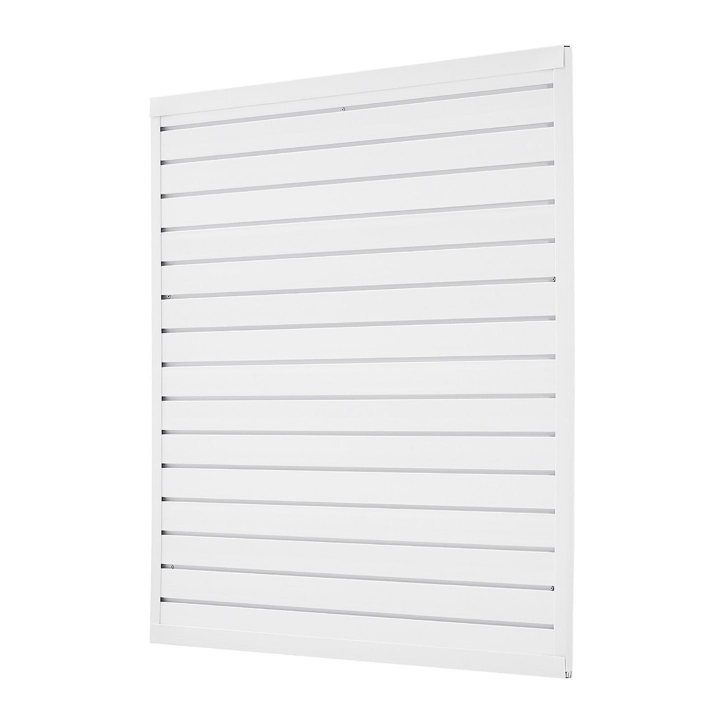 4 x 4 ft Slatted Wall Panel PVC White Garage Slatted Wall with Modular Design