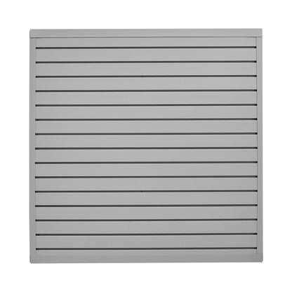 4 x 4 ft Slatted Wall Panel PVC Gray Garage Slatted Wall with Modular Design