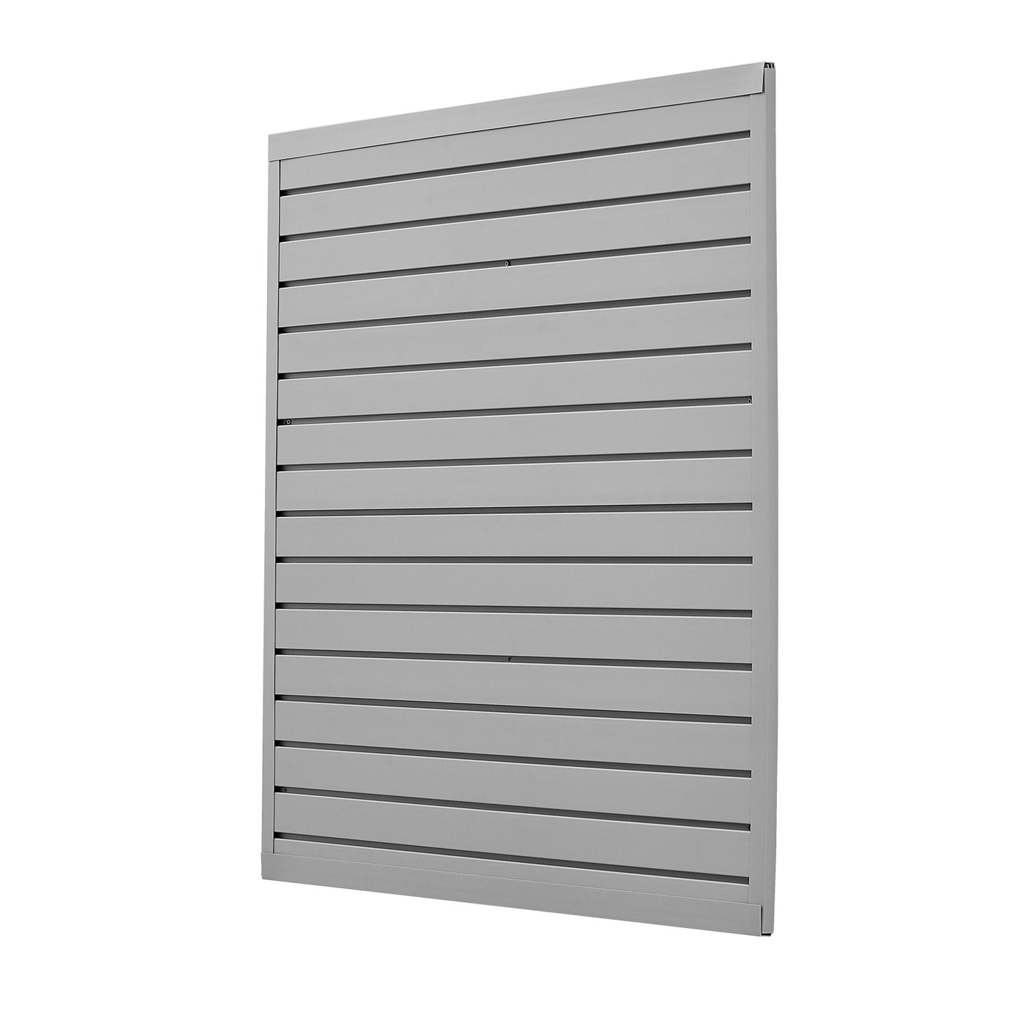 4 x 4 ft Slatted Wall Panel PVC Gray Garage Slatted Wall with Modular Design