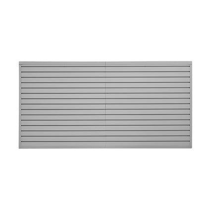 8 x 4 ft Slatted Wall Panel PVC Grey Garage Slatted Wall with Accessories