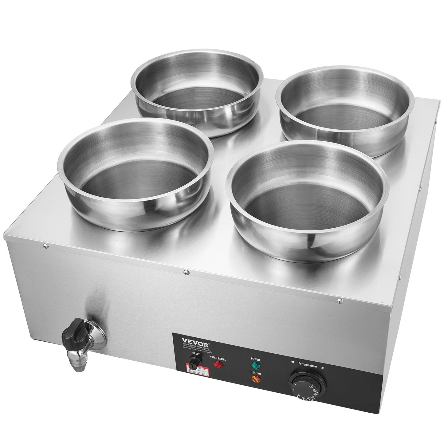 Commercial Soup Warmer Soup Station with 4*7.4Qt Pot Soup Kettle