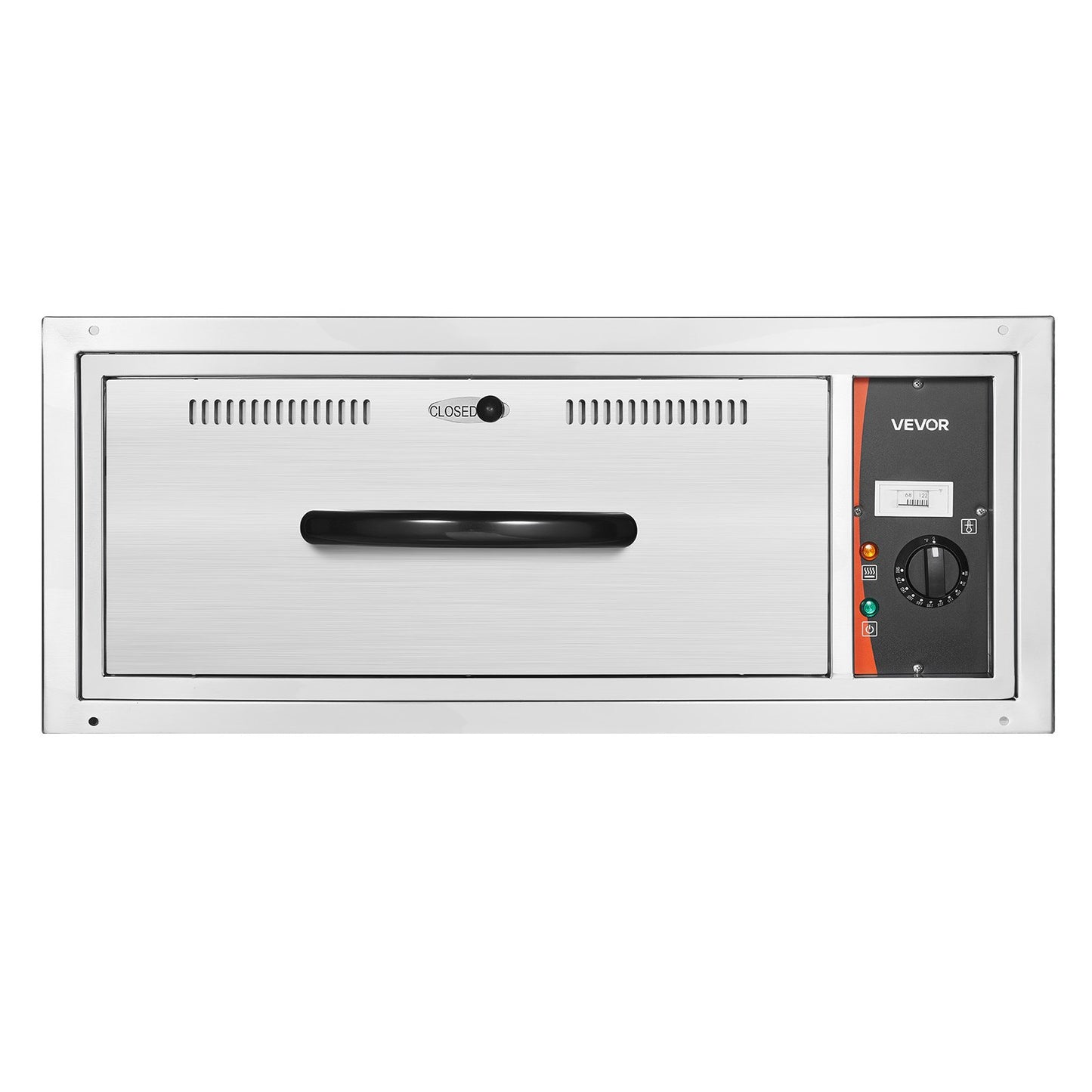 Commercial Electric Drawer Warmer, Single-Drawer Stainless Steel Food Warmer, Built-in Installation Warming Drawer Cabinet, 85°F–185°F Wide Temperature Range, for Restaurant, Hotel & Bakery