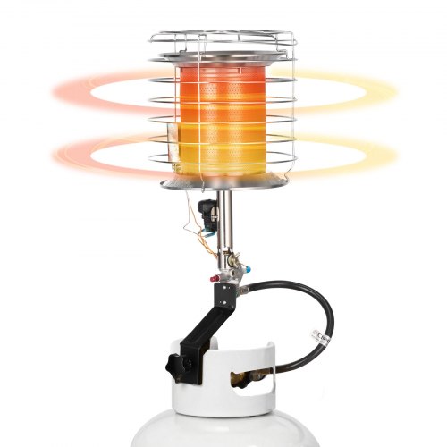 Propane Tank Top Heater, 42000 BTU Rapid Heating 360-Degree Infrared Radiant Tank Top Gas Heater, Stepless Temperature Adjustment for Ice Fishing/ Hunting/Outdoor Work, Single Burner