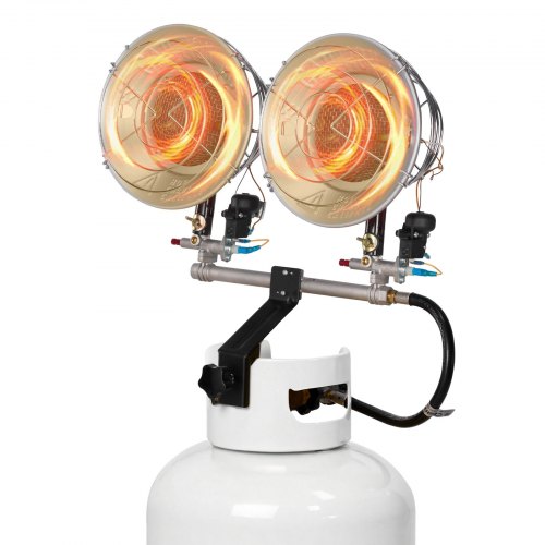 Propane Tank Top Heater, 30000 BTU Rapid Heating 180-Degree Infrared Radiant Tank Top Gas Heater, 3 Heat Settings for Ice Fishing/ Hunting/Outdoor Work, Single Burner Square