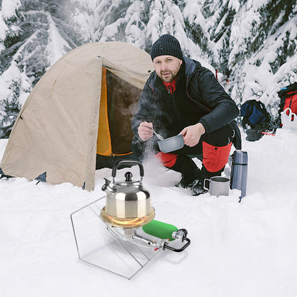 Propane Tank Top Heater, for 1lb Small Tanks and 5-40lb Large Tanks, 18000 BTU Rapid Heating 180-Degree Infrared Radiant Tank Top Gas Heater,3 Heat Settings for Ice Fishing,Single Burner