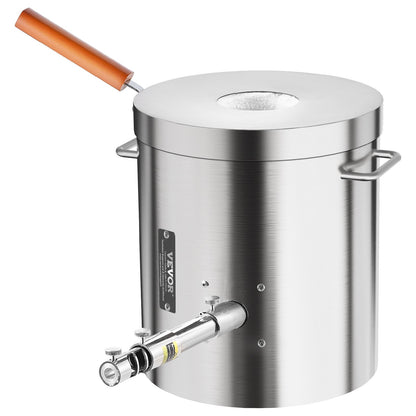 Propane Melting Furnace Kit, 8KG/18lbs Gas Metal Melting Furnace Kit, Foundry Home Kiln with Crucible, Tongs, Wooden Handle, Smelting Casting Tool for Gold Silver Copper Aluminum Metal Recycle