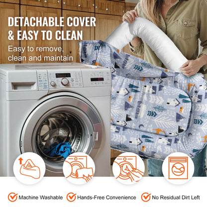 Baby Lounger 100 % bomull Newborn Nest Sleeper med nackstöd och 2 överdrag