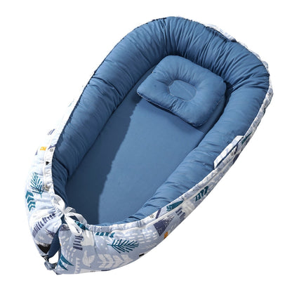 Baby Lounger 100 % bomull Newborn Nest Sleeper med nackstöd och 2 överdrag