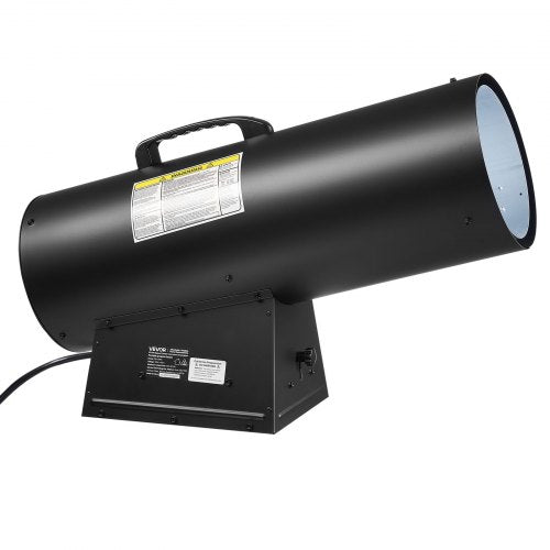 Propane Heater, 125000BTU Forced Air Propane Heater with Stepless Temp Settings & security Protection, Portable Garage/Shop Barrel Heater for Garages, Job Sites,Indoor/Outdoor