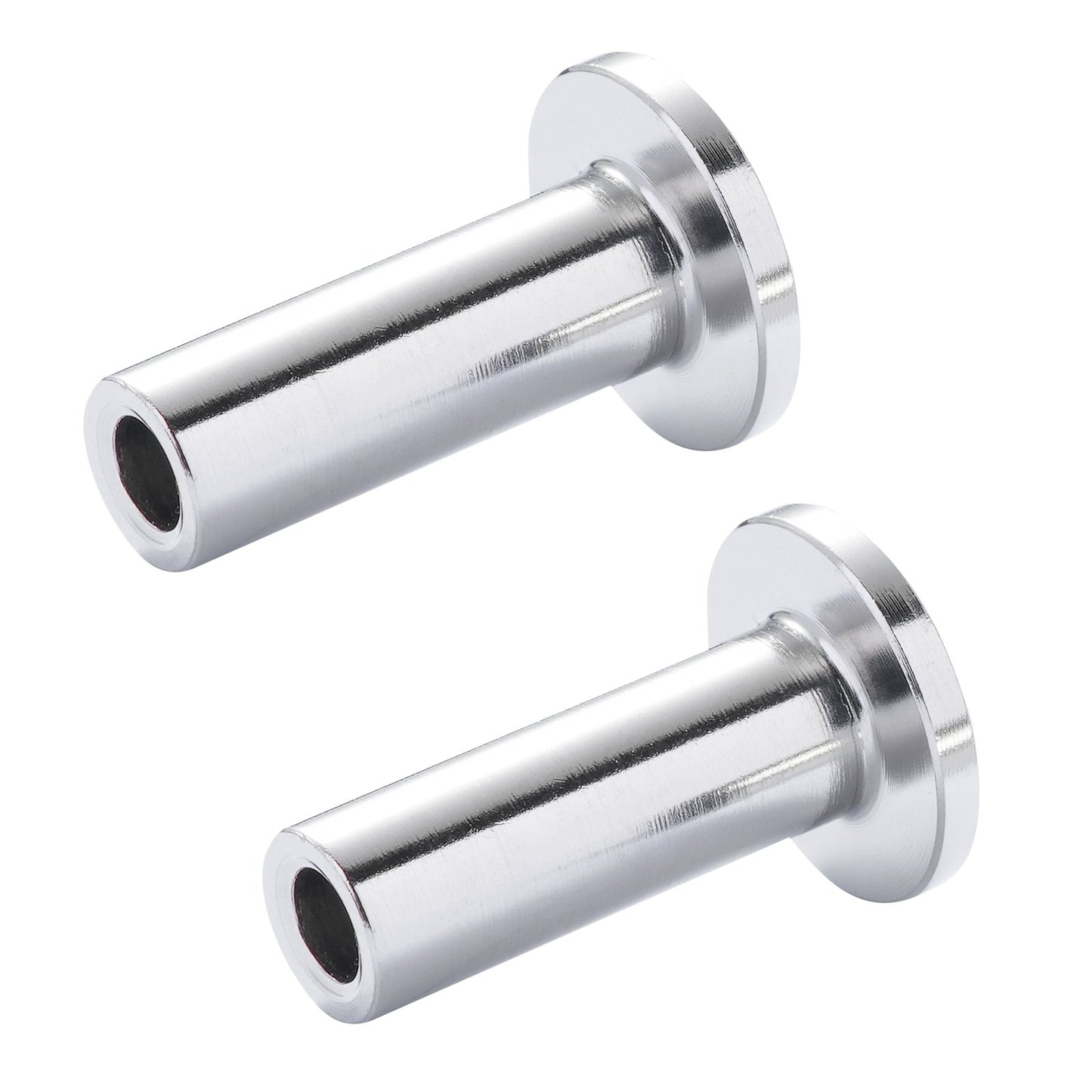 121-pack T316 skyddshylsor i rostfritt stål för 3,2 mm vajerkabelräcke, DIY Balustrade T316 marinkvalitet, levereras med gratis borr, silver