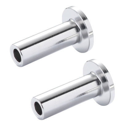 121-pack T316 skyddshylsor i rostfritt stål för 3,2 mm vajerkabelräcke, DIY Balustrade T316 marinkvalitet, levereras med gratis borr, silver