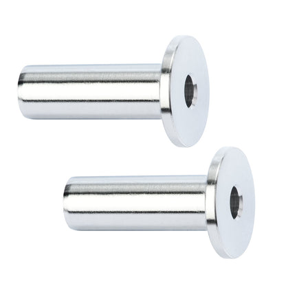 121 Pack T316 Stainless Steel Protector Sleeves for 1/8" Wire Rope Cable Railing, DIY Balustrade T316 Marine Grade, Come with A Free Drill Bit, Silver