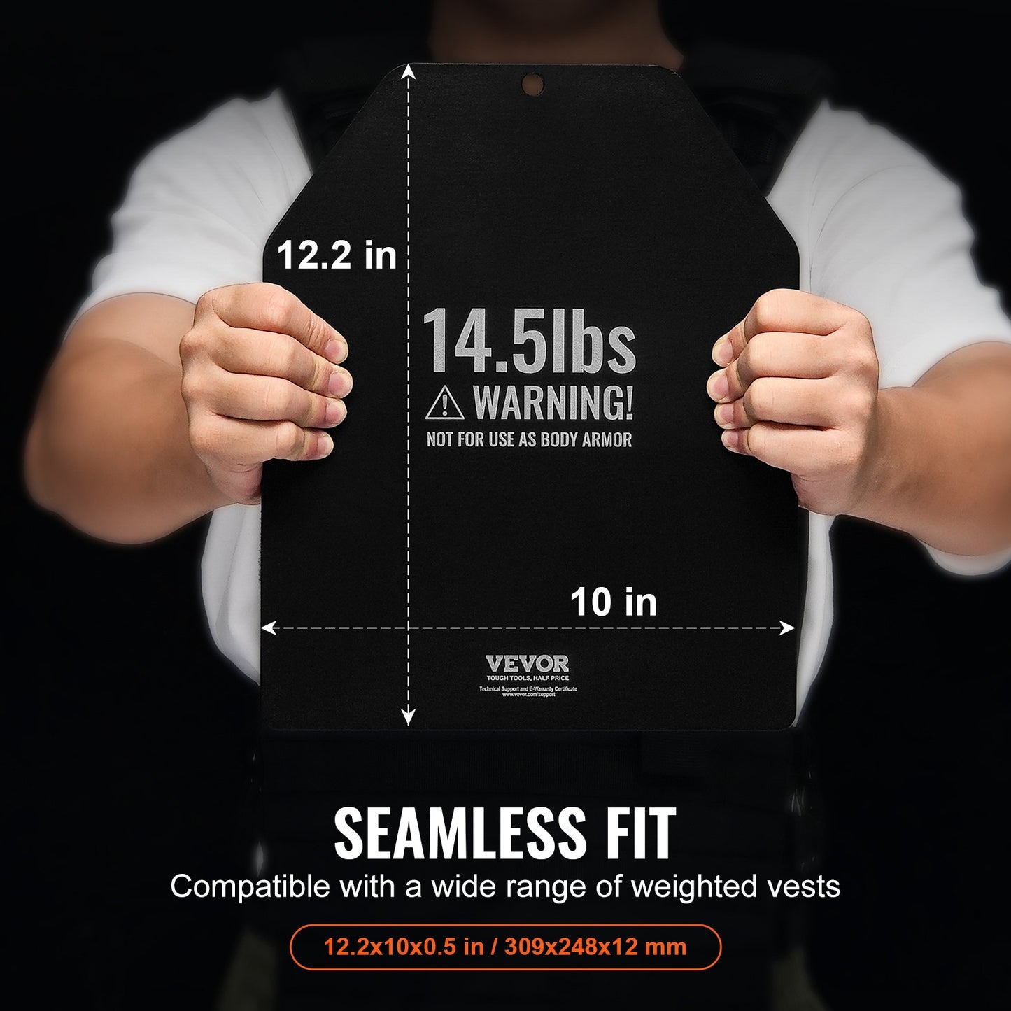 Gewichtswestenplatten für Krafttraining, Lauftraining, 2 x 14,5 LB Platten