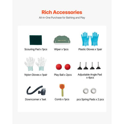 86.4 cm Stainless Steel Dog Grooming Tub with Pet Faucet | EU