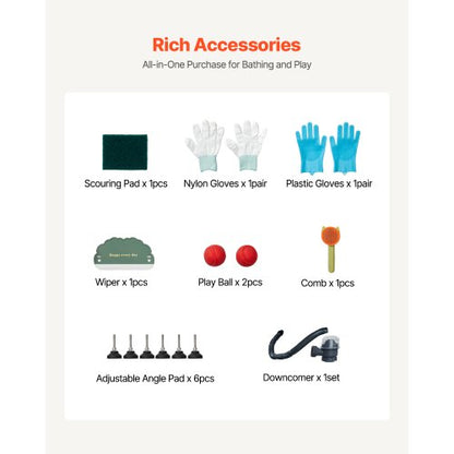 86.4 cm stainless steel dog grooming tub with steps, faucet, left door | EU