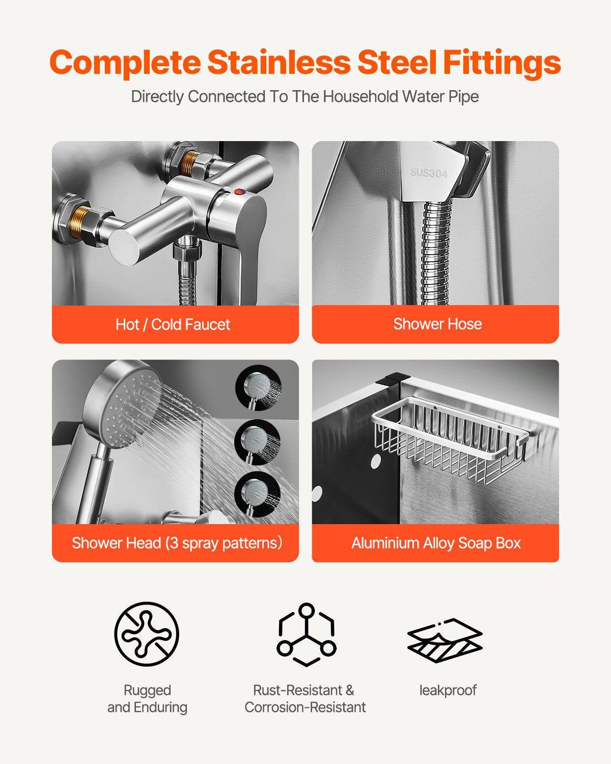 34 Inch Stainless Steel Dog Washing Station, Pet Grooming Tub with Hot & Cold Faucet, Showerhead, Home Wash Sink, Fits Small Cats and Dogs, Non-Slip Stairs (Left Door)