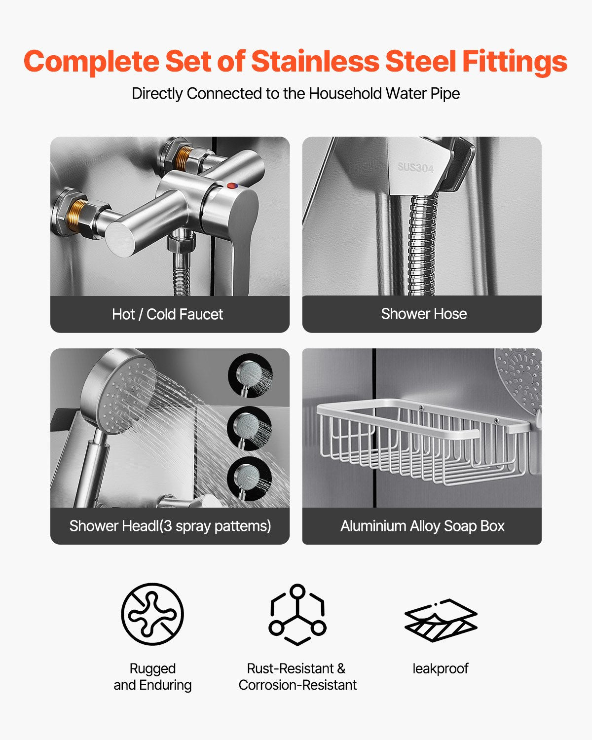 Stainless Steel Dog Washing Station, 50 inch Pet Grooming Tub w/ Ramp, PE Water Filter Board, Faucet & Showerhead & Soap Holder Dog Bathtub for Large & Medium & Small Pets (Left Door)