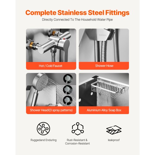 127 cm stainless steel dog grooming tub with steps, water filter | EU