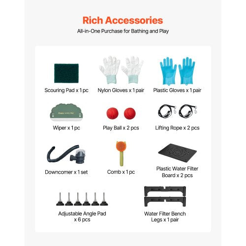 127 cm stainless steel dog grooming tub with ramp water filter | EU