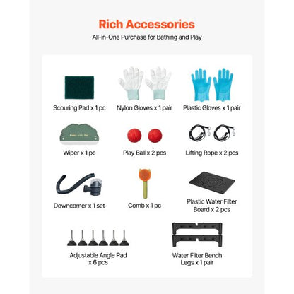 127 cm stainless steel dog grooming tub with ramp water filter | EU