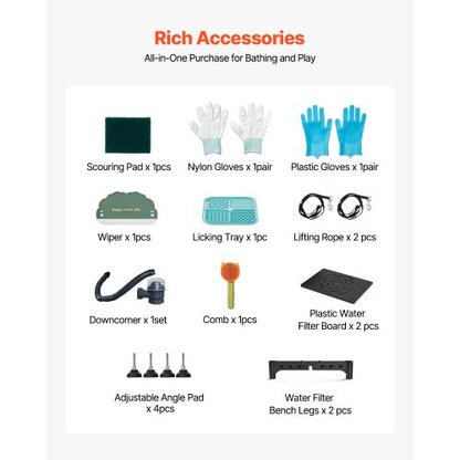 155 cm Edelstahl-Hundepflegewanne mit Rampe und Wasserfilter | EU