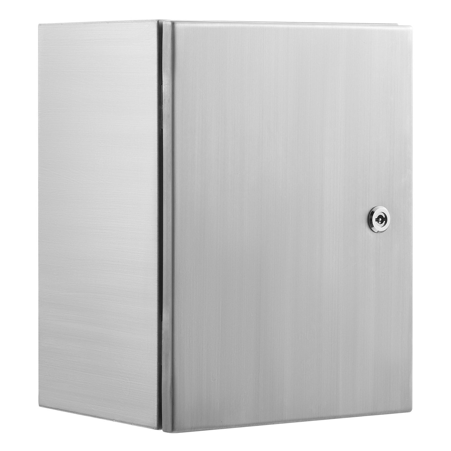 Steel Electrical Box, 20" x 16" x 8", 304 Stainless Steel Electrical Enclosure Box, Wall Mounted Outdoor Enclosure for Electrical Electronic Equipment with Mounting Plate with Hinged Lock, IP66 Waterproof