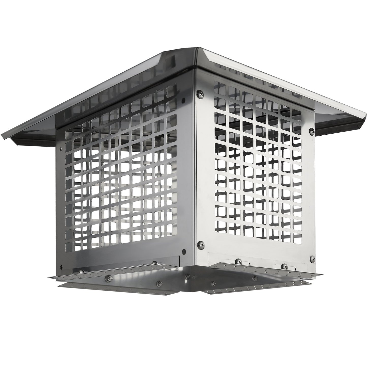 Chimney cap 330.2 x 228.6 mm, 304 stainless steel chimney cap, not easy to collapse &amp; practical accessories &amp; easy installation, fits mesh duct caps outside clay pipe shingles, silver