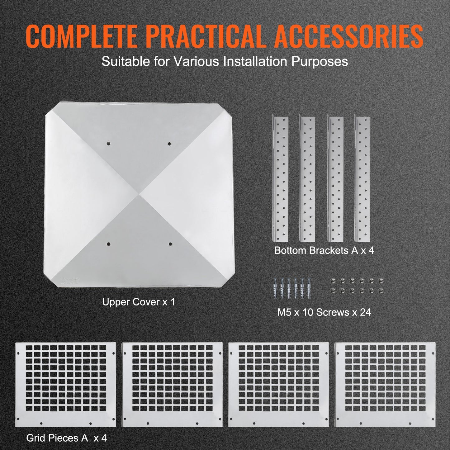 Chimney cap 304.8 x 304.8 mm, 304 stainless steel chimney cap, not easy to collapse &amp; practical accessories &amp; easy installation, fits mesh chimney cover outside clay smoke pipe, silver