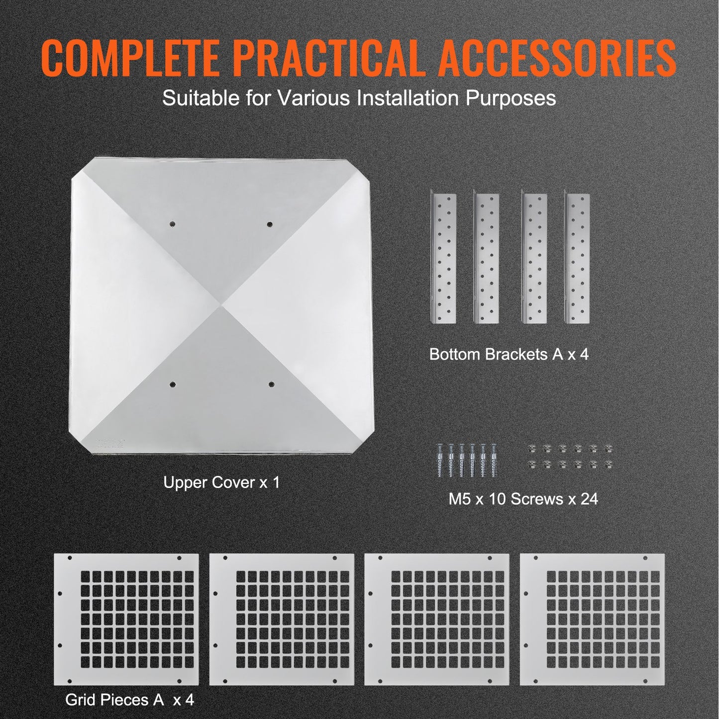 Chimney cap 228.6 x 228.6 mm, 304 stainless steel chimney cap, not easy to collapse &amp; practical accessories &amp; easy installation, fits mesh chimney cover outside clay smoke pipe, silver