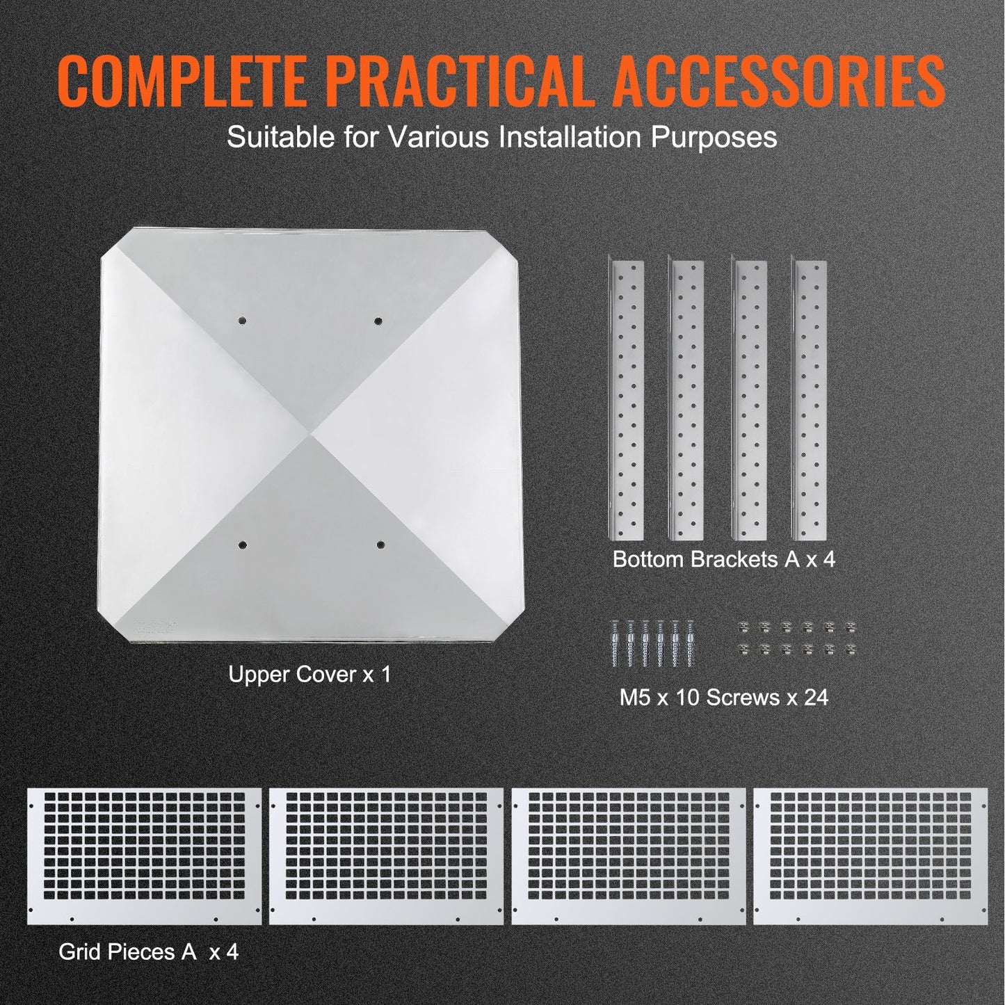 Chimney cap, 431.8x431.8 mm, 304 stainless steel chimney cap, not easy to collapse &amp; practical accessories &amp; easy installation, fits mesh chimney cover outside clay smoke pipe, silver