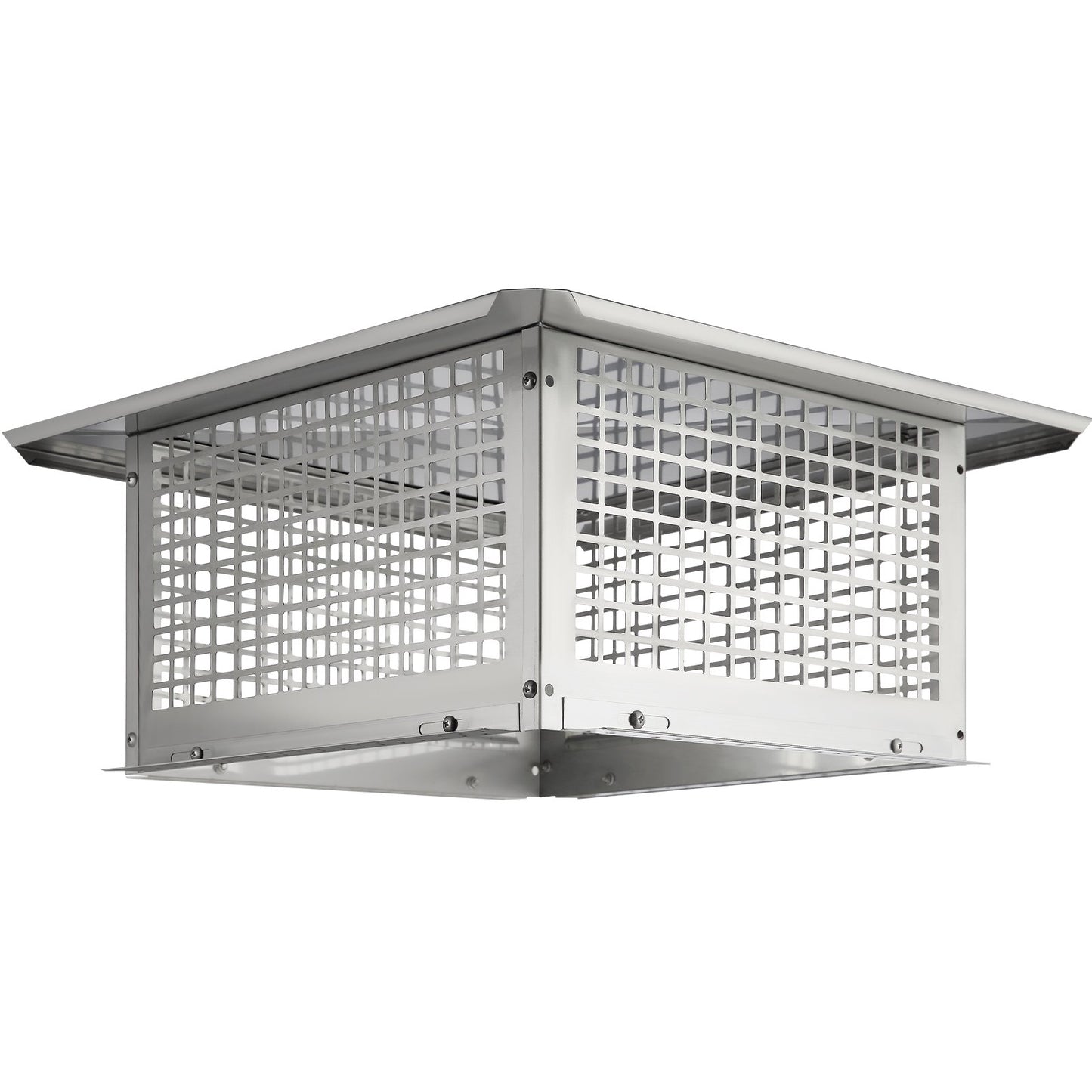 Chimney cap, 431.8x431.8 mm, 304 stainless steel chimney cap, not easy to collapse &amp; practical accessories &amp; easy installation, fits mesh chimney cover outside clay smoke pipe, silver