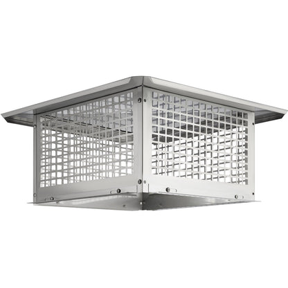 Chimney cap, 431.8x431.8 mm, 304 stainless steel chimney cap, not easy to collapse &amp; practical accessories &amp; easy installation, fits mesh chimney cover outside clay smoke pipe, silver