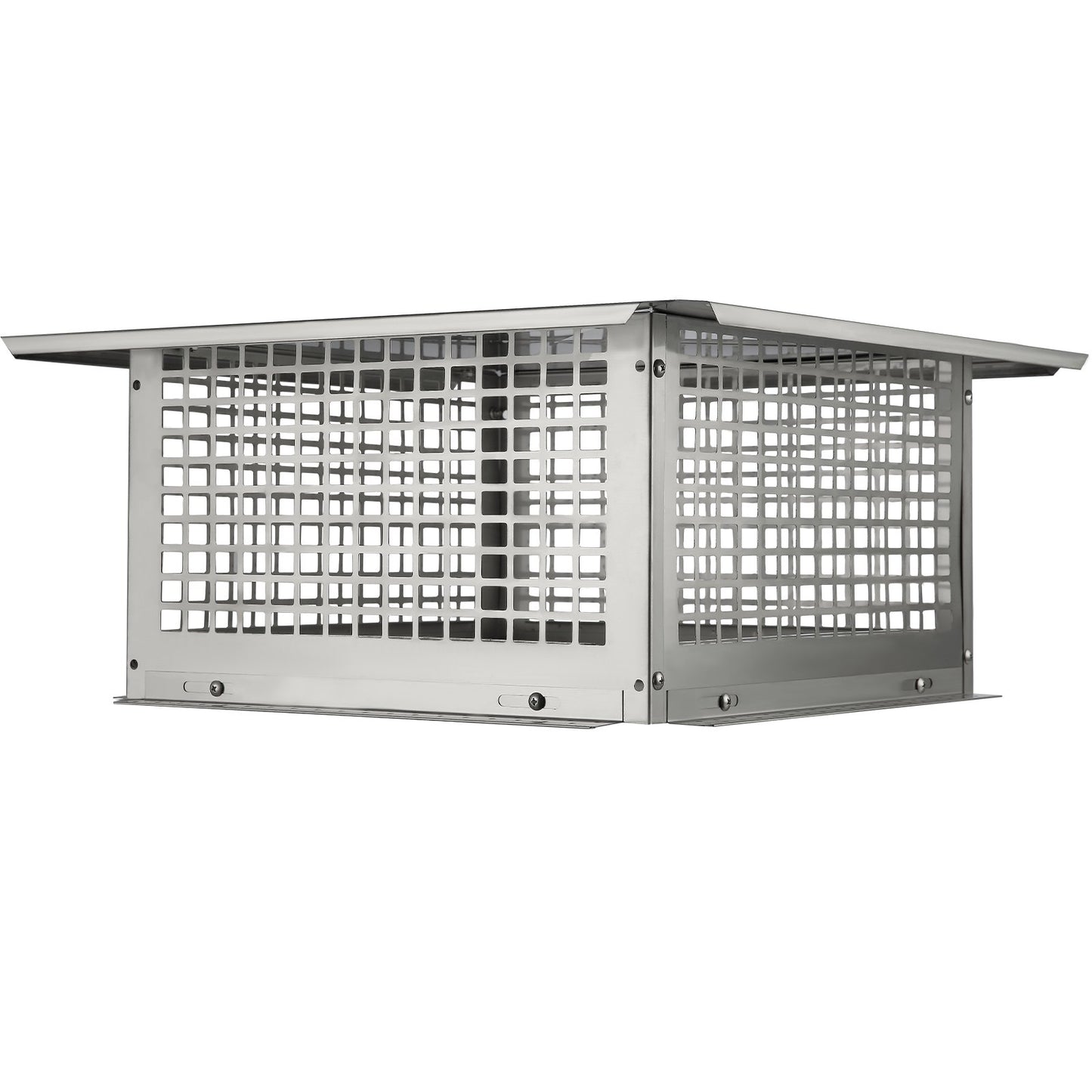 Chimney cap, 431.8x431.8 mm, 304 stainless steel chimney cap, not easy to collapse &amp; practical accessories &amp; easy installation, fits mesh chimney cover outside clay smoke pipe, silver