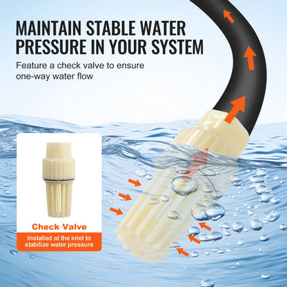 1.6 HP Shallow Well Pump with Pressure Tank, 1320 GPH, Automatic Irrigation Water Booster Pump with 30/50 PSI Pressure Switch for Home Garden Lawn, for Drinking Water Security