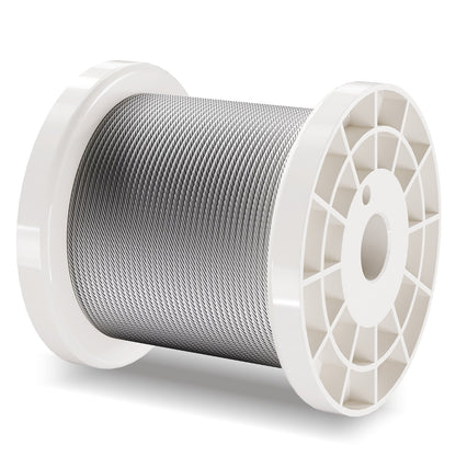 T304 kabel av rostfritt stål 1/16" 7x7 stålvajer 330 fot kabelräcke