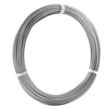 T304 kabel av rostfritt stål 1/16" 7x7 stålvajer 66 fot kabelräcke