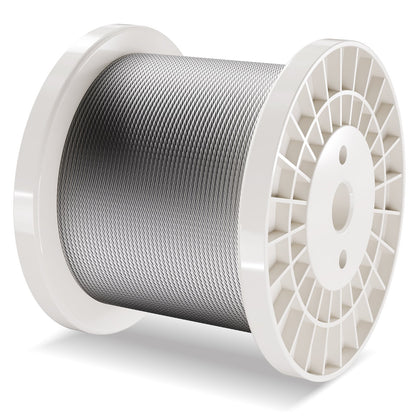 T316 Edelstahlkabel 1/8" 7x7 Stahldraht 600 Fuß Kabelgeländer